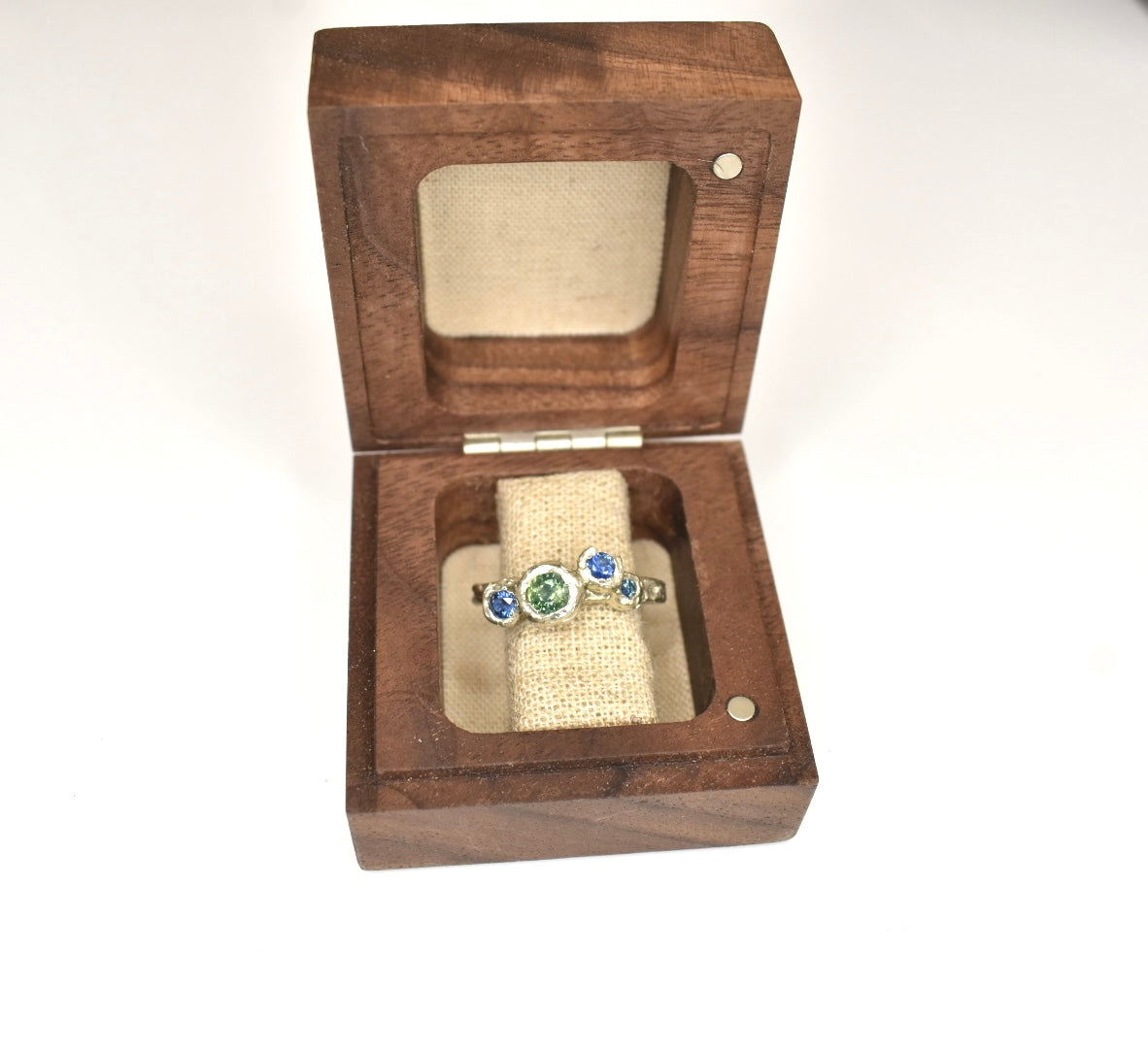 Multi Sapphire Ring. 925 Silver. Edale, The Peak District.