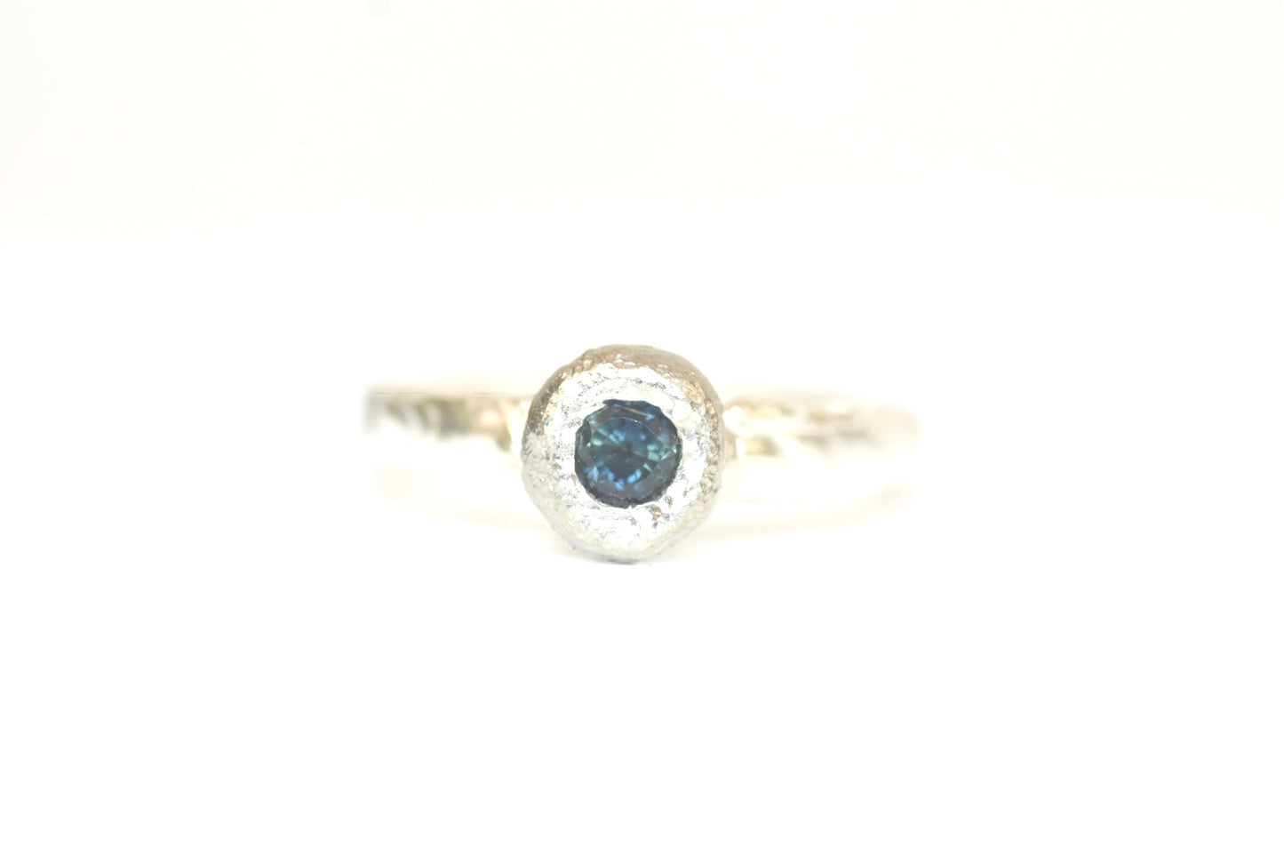 Blue Sapphire and 925 Silver Ring. Edale The Peak District.