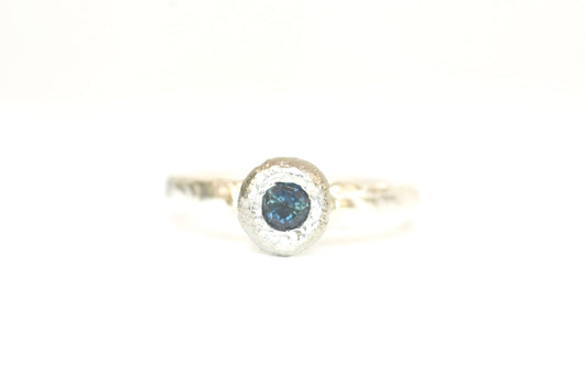 Blue Sapphire and 925 Silver Ring. Edale The Peak District.